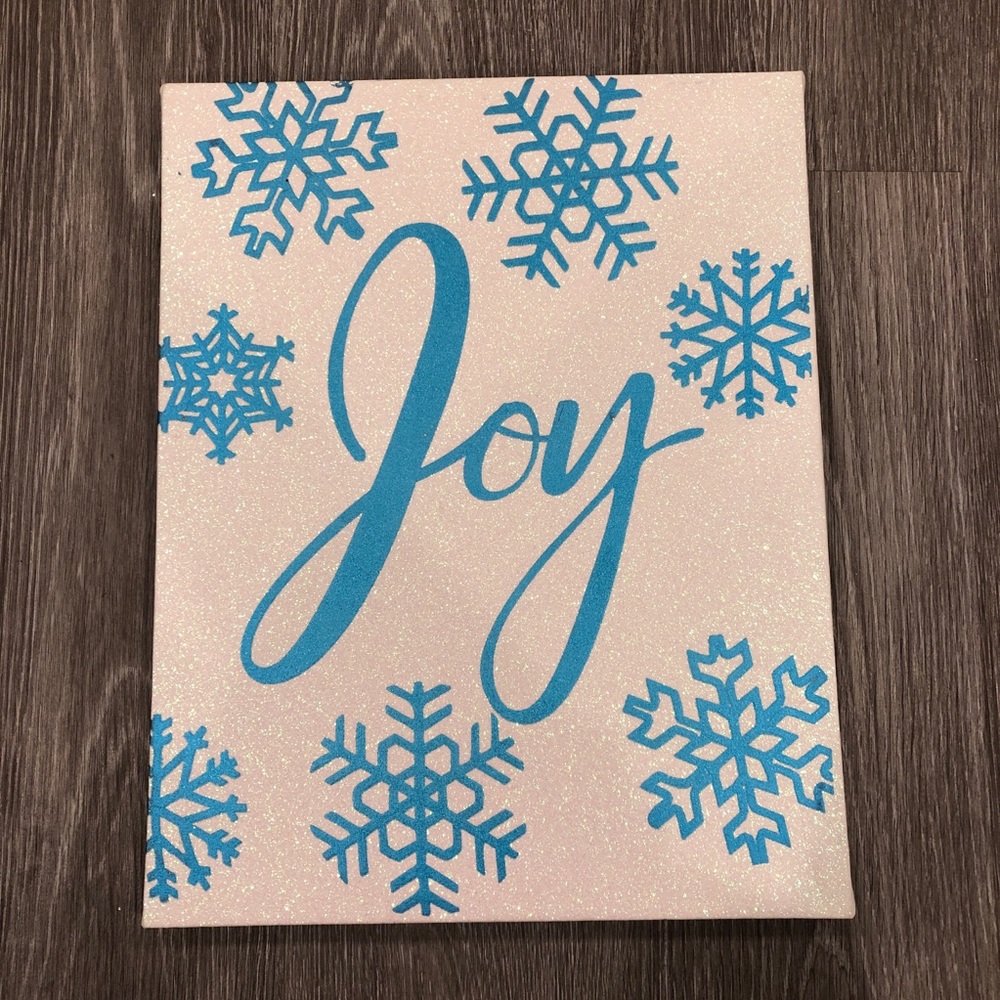 Sparkly JOY Christmas canvas